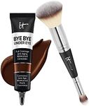 IT Cosmetics Makeup Set - Includes Supersize Bye Bye Under Eye Concealer (45.5 Deep) + Heavenly Luxe Complexion Perfection Concealer Brush (1 fl oz) - with Collagen, Hyaluronic Acid & Antioxidants