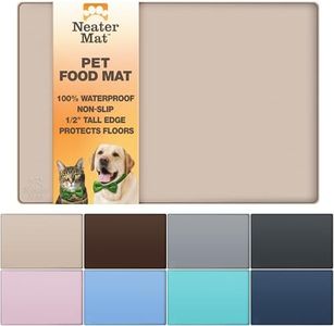 Neater Pet Brands Neater Mat - Waterproof Silicone Pet Bowls Mat - Protect Floors from Food & Water (Cappuccino, 24" x 16" Silicone)