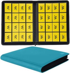MORABTO Premium 1000+ Pockets Card Binder,16 Pockets Trading Card Binder Ringless Side Loading Trading Card Album Folder for TCG -Teal