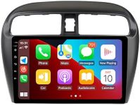 Hac Sa Beach for Android 13 Mitsubishi Mirage Radio 2012-2023 Car Stereo GPS Navigation Unit with Wireless Carplay Android Auto Receiver IPS HD Touchscreen Free Reverse Camera Mic (4GB RAM+64GB ROM)