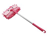 Xifando Mini Microfiber Chenille Cartoon Flat Dust Mop for Children,Detachable,360 Degree Rotation, Extension-Type (Pink)