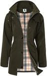 SaphiRose PONCHO Women's Long Hooded Rain Jacket Outdoor Raincoat Windbreaker Green M