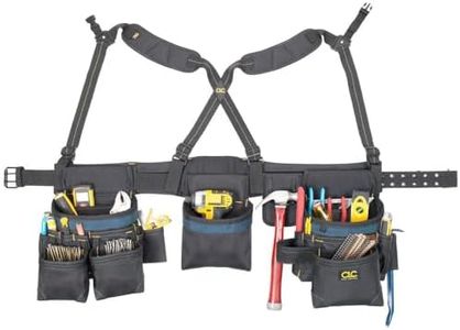 Custom Leathercraft2617 Framing Master Tool Belt, 28-Pocket,Grey