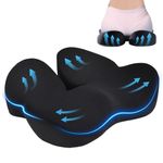 QUTOOL Seat Cushion Office Chair Cushion for Long Sitting Car Desk Chair Cushion Memory Foam Seat Cushion for Office Chair, Gaming Chair, Car Seat, Wheelchair