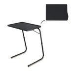 TABLE MAGIC – Multipurpose Height Adjustable Laptop Table Mat Finish, Lap Desk Work from Home & Study Desk Picnic Outdoor Tv Tray (Black, Large, TM Regular)
