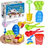 FUN LITTLE TOYS 11Pcs Snowball Maker Tools with Handle for Kids and Adults Snow Ball Fights, Fun Snowball Toys for Winter Outdoor Activities and More