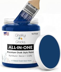 Chalky Chicks Chalk Paint - Chalk Paint for Furniture, Craft Paint, Cabinet Paint, Wood Paint, and Furniture Paint, Spray Paint-Ready for Home Decor - DC Blue (Navy Blue) 16 Fl Oz (Pack of 1)