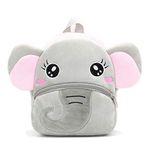 Nice Choice Cute Toddler Backpack Toddler Bag Plush Animal Cartoon Mini Travel Bag for Baby Girl Boy 1-6 Year (Baby Elephant)