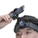 Head Strap Mount with Magnetic Base, Quick Release Head Belt Mount Compatible with iPhone 15/14/13 and Most Phones (Black-01)