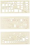 Set of 3 Electronic Electrical Symbols Drawing Drafting Template Stencil