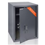 Brihard Business XL Safe with Certain Key-Lock, 53x39x38cm (HxWxD), Titanium Grey