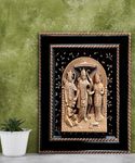 Ram darbar painting 3D finish 13.5 inch*11.5 inch with glass print