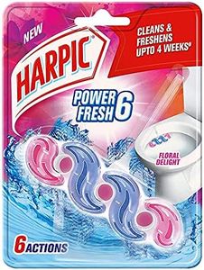 Harpic Power Fresh 6 Toilet Cleaner Rim Block, Floral Delight - 35 g | Cleans & Freshens Upto 4 Weeks