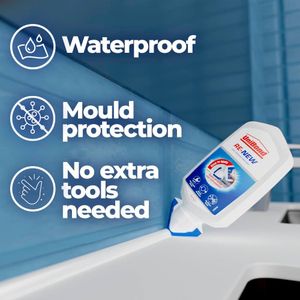 UniBond Re-New Sealant, White, 80ml – Easy Silicone Joint Refresher
