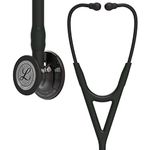 3M Littmann Cardiology IV Diagnostic Stethoscope, High Polish Smoke-Finish Chestpiece, Black Tube, Black Stem and Black Headset, 27 inch, 6232