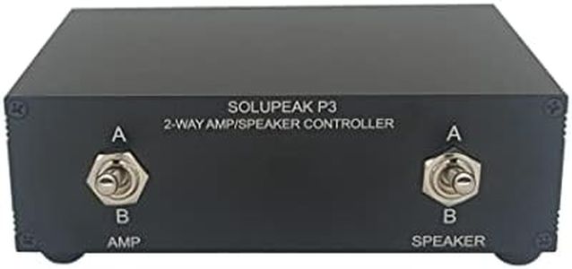 SOLUPEAK P3 2-Way AMP Amplifier to 2 Pair of Speakers Selector Switch Switcher Splitter Combiner Box 2 in 2 Out