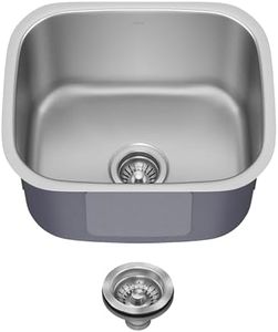 Kraus KBU11 20 inch Undermount Single Bowl 16 Gauge Stainless Steel Kitchen Sink