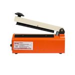 24" Impulse Heat Sealing Machine with Adjustable Temperature, Portable PolyBag Sealer for PE/PP Laminated Pouch, Strong Airtight Seal, Durable Metal Body, 1-Year Warranty for Home & Business (Orange)