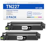 (with Chip) TN227 Toner Cartridge, TN-227BK ( TN-227 2 Black ) Replacement for Brother TN227 TN-227BK TN223 Black Work with MFC-L3770CDW HL-L3270CDW HL-L3290CDW MFC-L3710CW HL-L3210CW Printer Toner