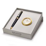 Sheaffer 9325 Ballpoint Pen With Gold Chrome Table Clock