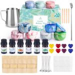 Sophtaigt , Wax Melt Candle Making Kits for Adults Beginners, Make Your Own Candles, 480G Beeswax, 8 Colour Dyes, 9 Tins, Wax Melting Pot, 100 Candle Wicks, 100 Candle Wick Stickers