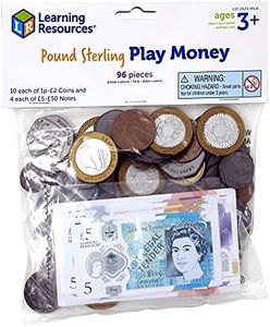 Learning Resources LSP2629MUK UK Pound Sterling Play Money for Kids, Maths, Counting Toy Pack, Multicoloured