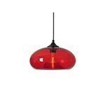 I-xun - Industrial Pendant Light Shade of Onion Vintage Chandelier E26 Pendant Lighting for Kitchen Island Colorful Glass Cage (Red)