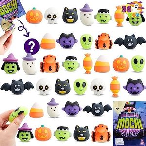JOYIN 36 Pcs Squishy Mochi d'halloween dans des Sacs aveugles avec 12 Personnages d'halloween pour soulager Le Stress, Sac Surprise d'halloween pour Les Enfants Halloween Party Favors Goodie Fillers
