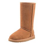 Shenduo Half-boots for Women Winter Tall Snow Boots Classic 5UK DA5815 Chestnut 38EU