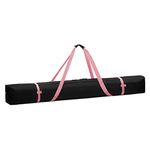 Navaris Ski Bag for Men and Women - Ski Bag for 1 Pair of Skis and Poles with Zipper, 2 Straps with Buckles and Carrying Handle - 2 Sizes - Black and Pink