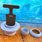 Aqua Iron Pool Plug Removal Tool - Spa Return Jet Eyeball Seat Removal Tool for Hayward Nozzles, Above Ground & Inground Pool Inlet Fittings - Pool Key for Opening & Winterizing Closing (Handle Grip)