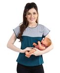 AV2 Women Dual Colour Feeding, Nursing, Maternity Top Grey Xl - Regular Fit