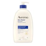 Aveeno Skin Relief Body Wash Fragrance Free with Triple Oat Formula, Gentle Daily Cleanser for Sensitive Skin Leaves Itchy, Dry Skin Feeling Soothed & Moisturized, 975 mL