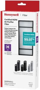 Honeywell HRF-H1 HEPA Air Purifier Filter H, 1-Pack – for HPA050/150, HPA060 & HPA160 Series – Airborne Allergen Air Filter Targets Wildfire/Smoke, Pollen, Pet Dander, and Dust
