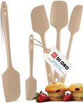 DI ORO Silicone Spatula Set - Rubber Kitchen Spatulas for Baking, Cooking, & Mixing - 600°F Heat-Resistant & BPA Free Silicone Scraper Spatulas for Nonstick Cookware - Dishwasher Safe (5pc, Clay)