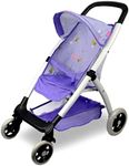 ANIVIA Doll Umbrella Stroller, Toys Baby Doll Stroller for Toddlers with Basket and Mute Wheels, Ideal for Baby Dolls up to 18" Purple