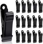 20 Pcs Mini Alligator Clips for Crafts Small Metal Spring Clamp Crocodile Black Alligator Clamps Clip 0.5 Inch Wide Crocodile Clamps for Photo Wall Decoration, Smooth Jaw, 0.31 inch Capacity