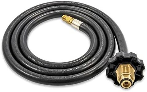 Camco Olympian 5-Foot Camper/RV Propane Supply Hose | Features Built-In Excess Flow Protection | Easily Connects Trailer to 20/30lb Propane Tank (59033)