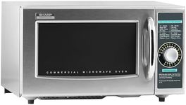 Sharp R-21LCFS Medium-Duty Commercial Microwave Oven with Dial Timer, Stainless Steel, 1000-Watts, 120-Volts