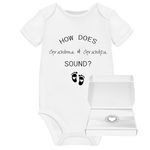 Grandparents Pregnancy Announcement Ideas Personalised Baby Grow Vest Onesie | Grandma And Grandpa Grandparent To Be Gifts Due 2024 2025 Reveal