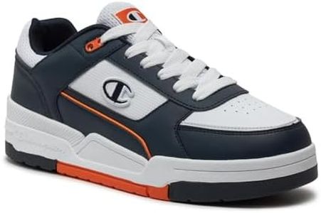 Champion Homme Legacy Rebound Heritage Low Baskets, Bleu Marine Blanc Orange Bs507, 43 EU