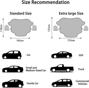 QcoQce Magnetic Car Windshield Cover – Snow and Frost Protection
