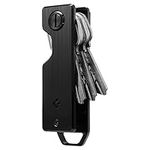 Spigen Metal Fit Key Chain Key Holder Metallic Key Organizer Minimalist Compact Keyholder with Key Ring - Black