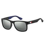 Tommy Hilfiger Men's Th1556s Sunglasses, Black & Blue, 52 mm