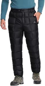 Pioneer Camp Down Pants Men Insulated Puffer Pants Waterproof Quilted Lightweight Packable Winter Warm Hiking Outdoor Black