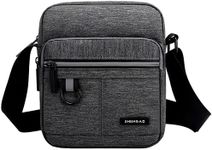 Hjkiopc Shoulder bag for Men Crossbody Small Shoulder Bag Portable mobile phone coin bag/Travel Utility Work Practical Handy Mens (Gery)