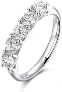 Lab Grown Diamond Eternity Band 1.1cttw 5 Stone D Color VVS Clarity 4mm