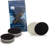 Glass Polish 11007 GP-PRO Felt Polishing Pads for Polishing Glass, Plastic, Metal, Marble - Ø 75mm - Pack of 10 Pads