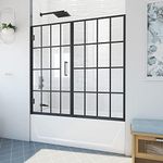 DreamLine Unidoor Toulon 58 in. W x 58 in. H Frameless Hinged Tub Door