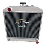 Cubauto Tractor Radiator - 2 Row Aluminum Radiator Compatible For Ford New Holland Compact 1500 1600 1700 1000 2 Core Tractor Radiator